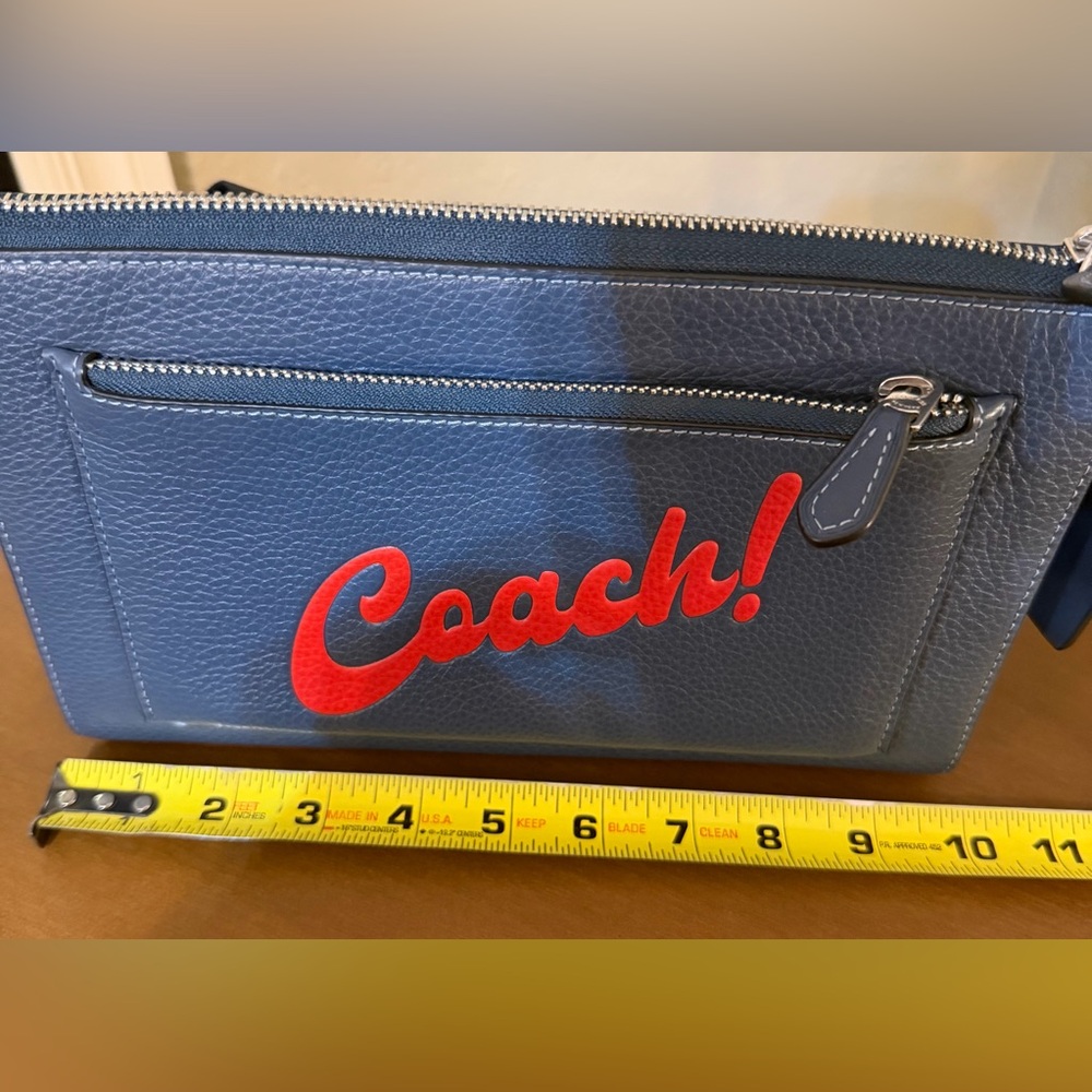 Coach Navy Crossbody Bag with Red Logo- NWOT - Picture 12 of 16